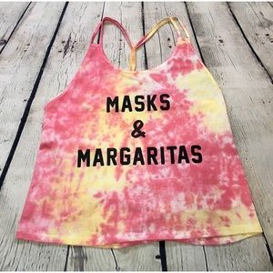 Masks & Margaritas Tie Dye Tank Top NWT!